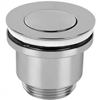Válvula Click-Clack de Latón Cromado con Tapón Pequeño Ø37 mm y Rosca 1 1/4