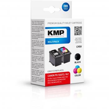 Cartucho de recambio KMP C95V para Canon PG-540/CL-541, color negro, 3 colores