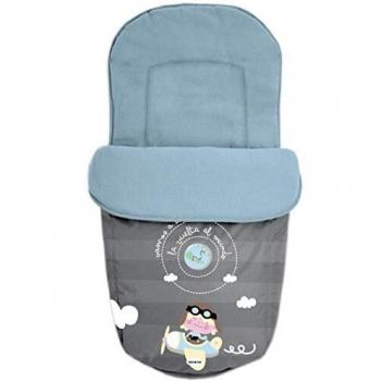 Baby Star 25493 - Saco para silla universal, color azul y gris