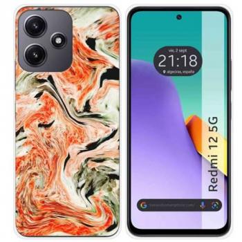 Funda de Silicona para Xiaomi Redmi 12 5G con Diseño de Mármol y Dibujos