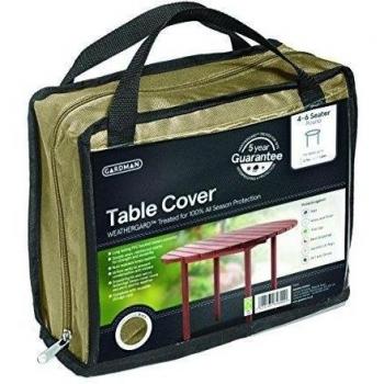 Gardman 35866 - Funda para mesa redonda de 4-6 personas, color beige