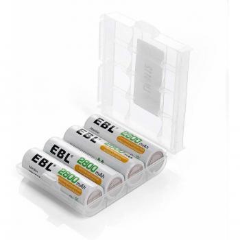 EBL 2800mAh AA de Alta Capacidad Ni-MH Pilas Recargables de 1,2V para los Equipos Domésticos - 4 Piezas