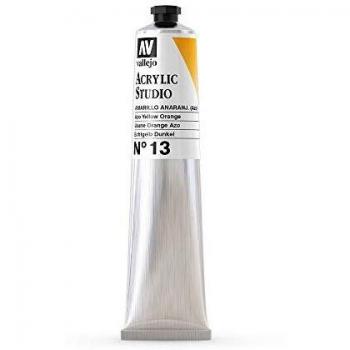 Vallejo : Studio Acrylic Paint : 58ml : Azo Yellow Orange