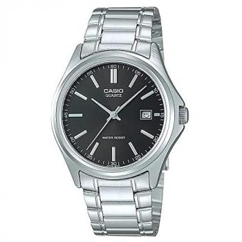 Reloj Casio MTP-1183PA-1AEG para Hombre, Colección Timeless, Esfera Negra, Acero Inoxidable, Analógico con Fecha