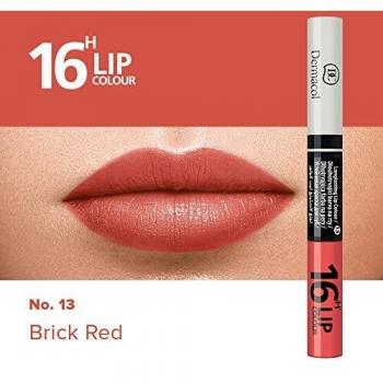 Dermacol DC Juego de Lápiz Labial y Brillo 2 en 1 - Larga Duración 16H | Pintalabios Voluminizador y Gloss Brillante | Maquillaje Waterproof Permanente Hidratante | Set Profesional - Doble Cuido