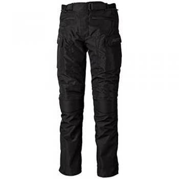RST Pantalones de Moto Alpha 5 Leg Negros - Pantalones textiles de motocicleta, color negro, talla 2XL, modelo Alpha 5 RL CE, diseño de pierna corta, estilo jean