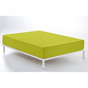 Sábana Bajera Ajustable Combi Color Pistacho 105 x 190/200 cm - 50% Algodón / 50% Poliéster - 144 Hilos