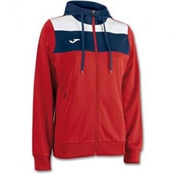 Joma Crew - Chaqueta con capucha para mujer, color rojo, talla XL