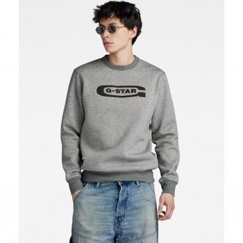 G-Star Raw Men's Old School Logo Sweatshirt - Medium Grey - Size M