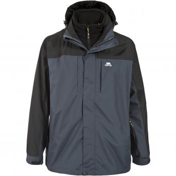 Trespass Hombres Faris 3-en 1 Chaqueta Gris Gris Talla:Small