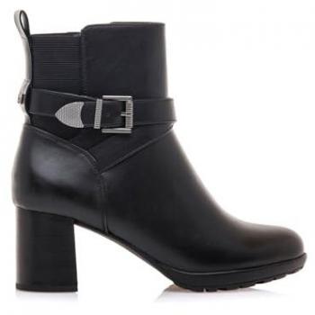 Mariamare Botines de Tacón de Mujer 63510 Negros con Cierre Cremallera, Tipo de Puntera Redonda y Detalle de Hebilla