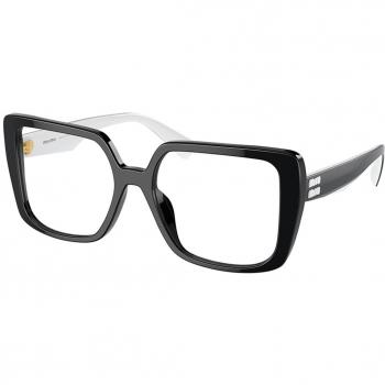 Miu Miu MU06VV 10G1O1 Armazones para Mujer Negros, Lentes Recetados Para Mujer Negros, Gafas Recetadas para Mujer Negras