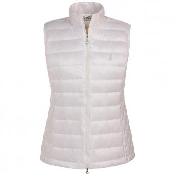 Chaleco de golf de plumón de señora Cold Protection con motivo pespunteado Blanco XS