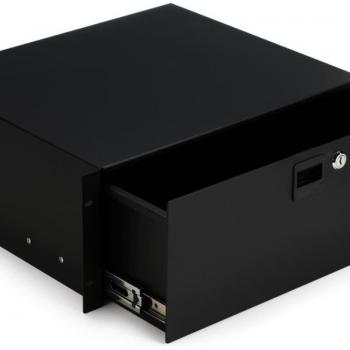 On-Stage RDL4000 4U Locking Rack Drawer, Black