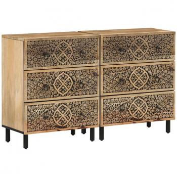 vidaXL Side Cabinets 2 pcs 60x33x75 cm Solid Wood Mango