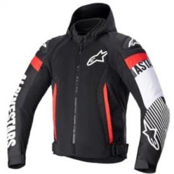 Alpinestars Zaca Air - Chaqueta textil de motocicleta, color Negro Blanco Rojo, tamaño 3XL