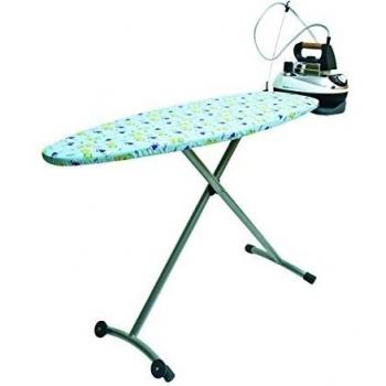 Orbegozo TP5000 Tabla de Planchar, Fabricada en Rejilla de Acero, Funda de Algodón, Soporte para Centros de Planchado, Negro, 135 X 46 cm