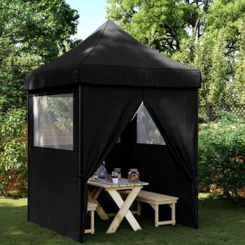 TiendaXL Carpa Plegable para Fiestas Pop-Up con 4 Paredes Negras