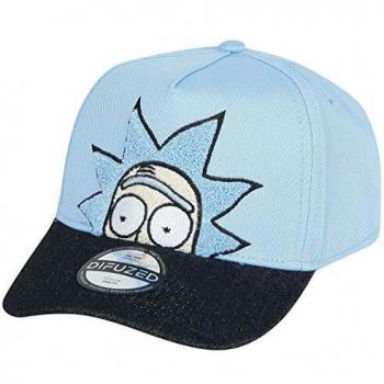 Gorra adulta Rick y Morty - Bordado 2D de Rick - Curva - Talla única - 80% algodón, 20% poliacrílico