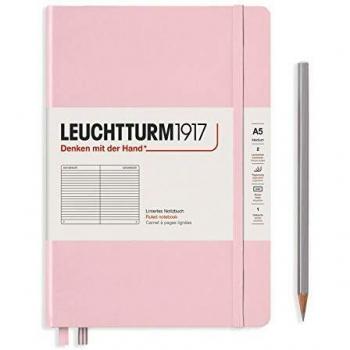 LEUCHTTURM1917 Medium A5 Sized Notebook Ruled (Powder) One Size