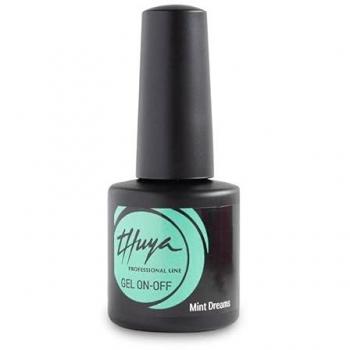 Thuya Gel On-Off 7mL Mint Dreams - Esmalte de Uñas Semipermanente, color mint, formato de 7 ml, secado UV/LED