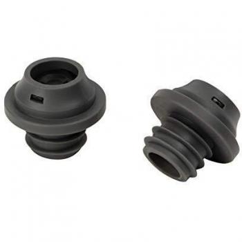 Le Creuset, Set de 2 tapones para bomba de vacío para vino, Conservación del vino, Negro, Caucho, WA 138
