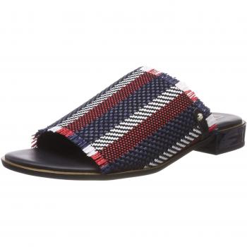 Tommy Hilfiger Tommy Raffia Mule Sandal, Chanclas para Mujer, Azul