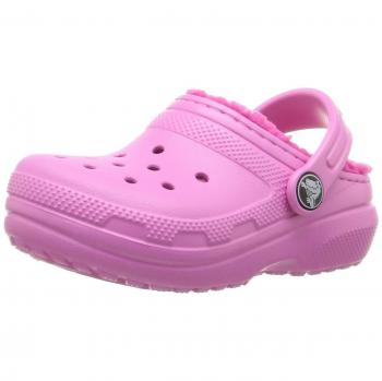 Crocs Classic Lined Clog Kids, Unisex Niños Zueco, Rosa