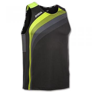 Joma Elite, Camiseta de Tirantes para Hombre, Negro, L