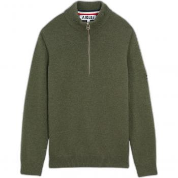 Aigle Fine Gauge Half-Zip High-Neck Pullover