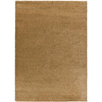 Alfombra lisa UNIVERSAL XXI - Estilo shaggy, disponible en tamaños 60x120 cm, 120x180 cm, 160x230 cm y 190x290 cm, color blanco y camel