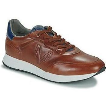 Martinelli Brookline Zapatillas de Hombre Bajas en Piel Marrón con Cierre de Cordones Estilo Running