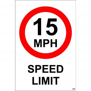 15 MPH limite de vitesse de sécurité – 1.2 mm rigide Plastique 400 mm x 300 mm