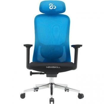 Silla Gaming Ergonómica Newskill Nue con Reposabrazos 3D y Malla Transpirable Negro-Azul