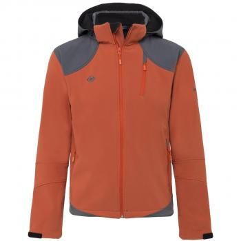 Izas Makalu - Chaqueta Softshell para hombre, color naranja / gris oscuro, talla L
