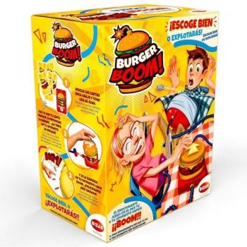 Bizak Burger Boom Juego de Mesa Familiar de Habilidad y Rapidez