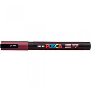 Marcador Uni Posca PC-3M Rojo Vino Punta Fina 0.9-1.3mm