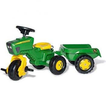 Tractor Pedal John Deere RollyTrac con Remolque y Volante Sonoro 052769