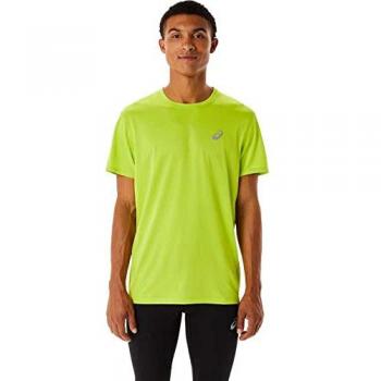 Camiseta Asics Core SS Lima - Manga corta, color amarillo fluorescente, talla XXL