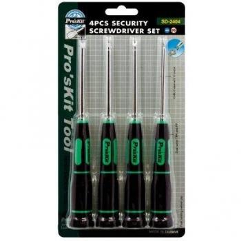 Juego de 4 destornilladores de seguridad tipo SPANNER - Calidad garantizada.