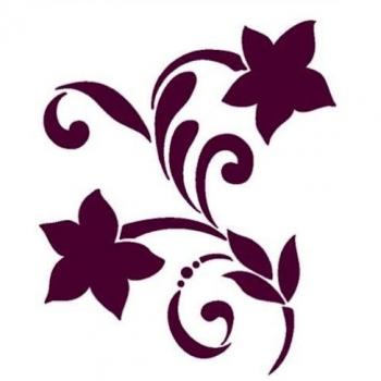 Dayka Trade Plantilla de Stencil con Motivo de Voluta Vegetal, Multicolor, Taglia unica