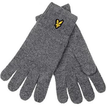 Lyle & Scott Men's Racked Rib Gloves - Mid Grey Marl - One Size