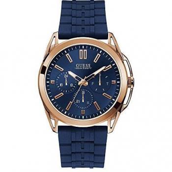 Guess Reloj Analógico para Mujer de Cuarzo con Correa en Silicona W1177G4