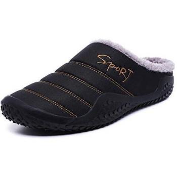 Zapatillas Hombre Invierno Pantuflas Caliente Casa Slippers Algodón Interior Al Aire Libre Zapatos Negro Azul 39-48 BK39