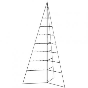 vidaXL Metal Christmas Tree for Decoration Black 180 cm