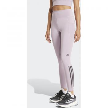 Mallas de mujer adidas DailyRun 3 Stripes 7/8 en color lila, talla S