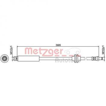 Latiguillo de freno Metzger 4111470 para Volvo V40, trasero izquierdo