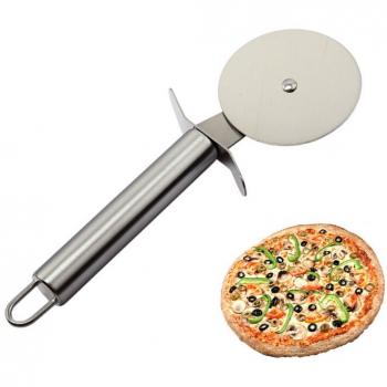JUNGEN Rodillo de utensilios de cortador de Pizza Rueda Cortador De Tartas de Acero Inoxidable Jungen, acero inoxidable, 19x6