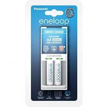 Eneloop Panasonic Compact BQCC50 Charger incl.1x2 AA Mignon Akkus
