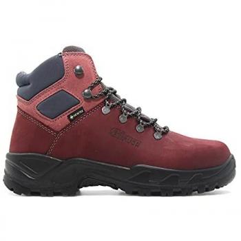 Bota de trekking para mujer Chiruca Aralar 07 GORE-TEX en gris de piel sintética, color burdeos, talla 40